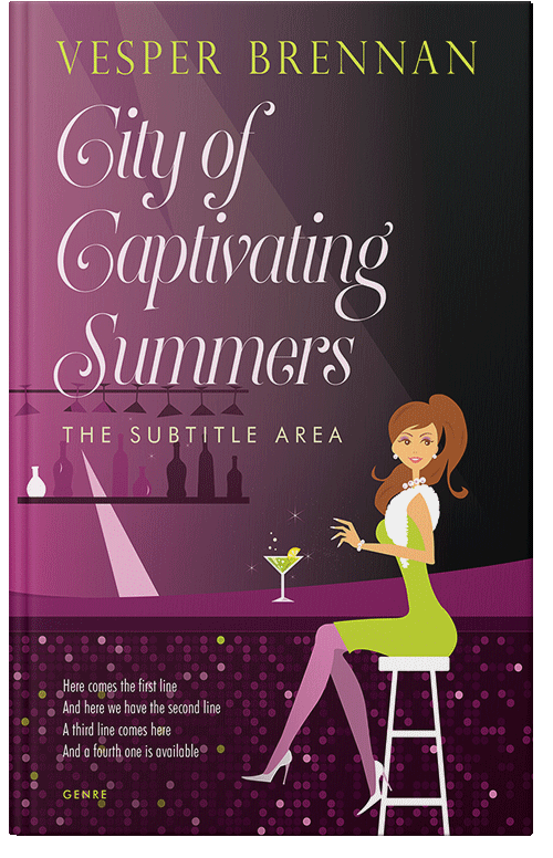 Front view of Premade Chick Lit Book Cover - Tamarind