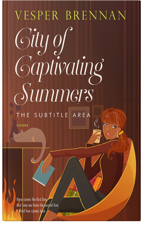 Front view of Premade Teen & Young Adult Book Cover - Espresso