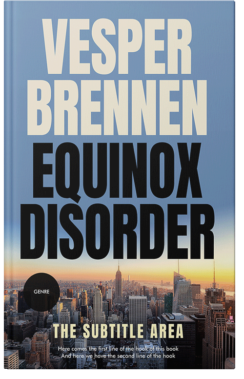 Front view of Premade Action & Adventure Book Cover - Stark White