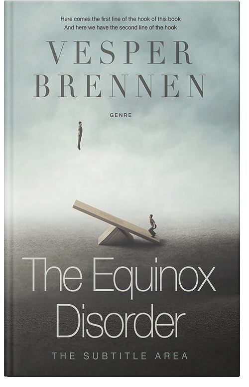 Front view of Premade Self-Improvement & Self-Help Book Cover - Powder Ash