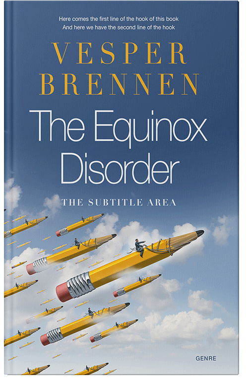 Front view of Premade Business Book Cover - Chambray