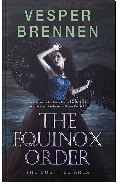 Front view of Premade Fantasy Book Cover - Shark