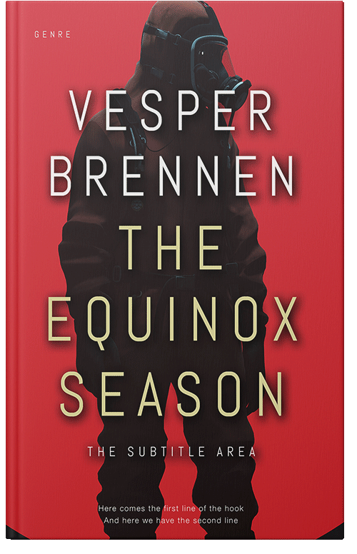 Front view of Premade Apocalyptica Book Cover - Persian Red