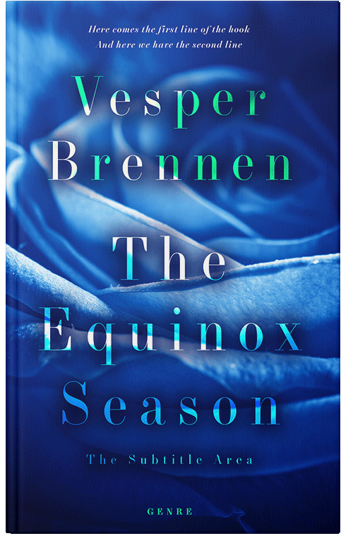 Front view of Premade Romance Book Cover - Catalina Blue