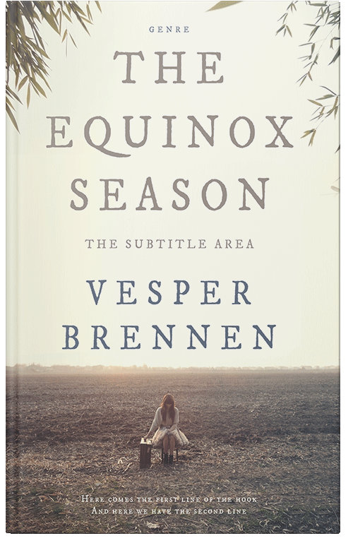 Front view of Premade Literary Fiction Book Cover - Sandstone