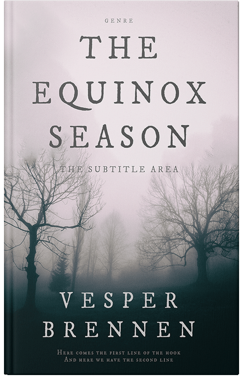 Front view of Premade Horror Book Cover - Timber Green