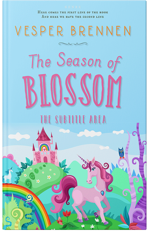 Front view of Premade Children's Book Cover - Blizzard Blue