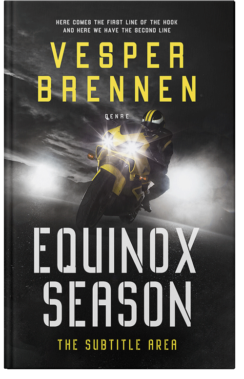 Front view of Premade Action & Adventure Book Cover - Stark White