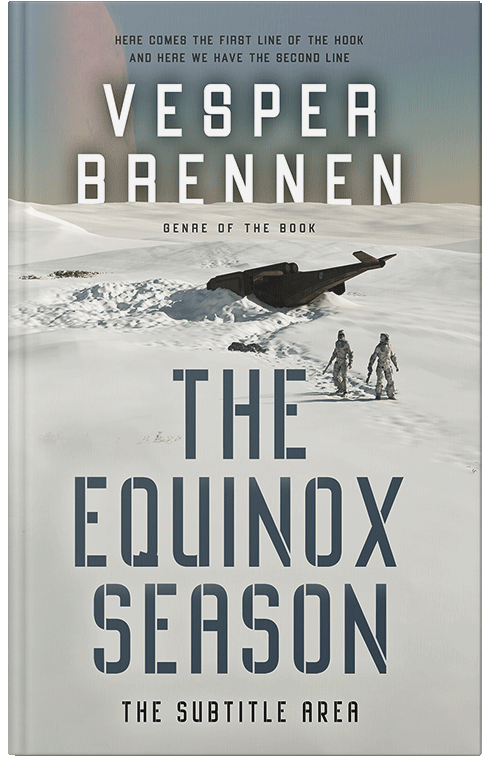 Front view of Premade Apocalyptica Book Cover - Timberwolf