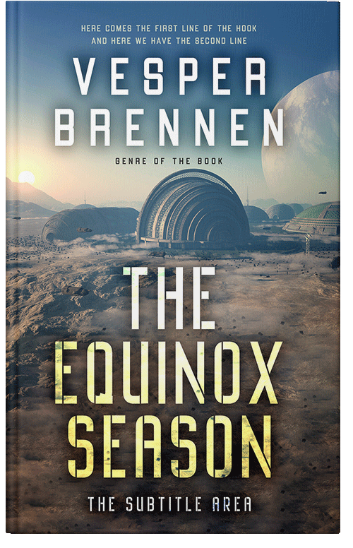 Front view of Premade Science Fiction Book Cover - Shuttle Gray