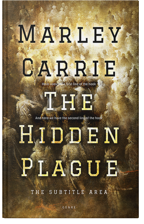 Front view of Premade Fantasy Book Cover - Metallic Bronze