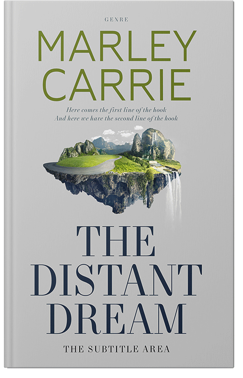 Front view of Premade Surreal Book Cover - Quill Gray