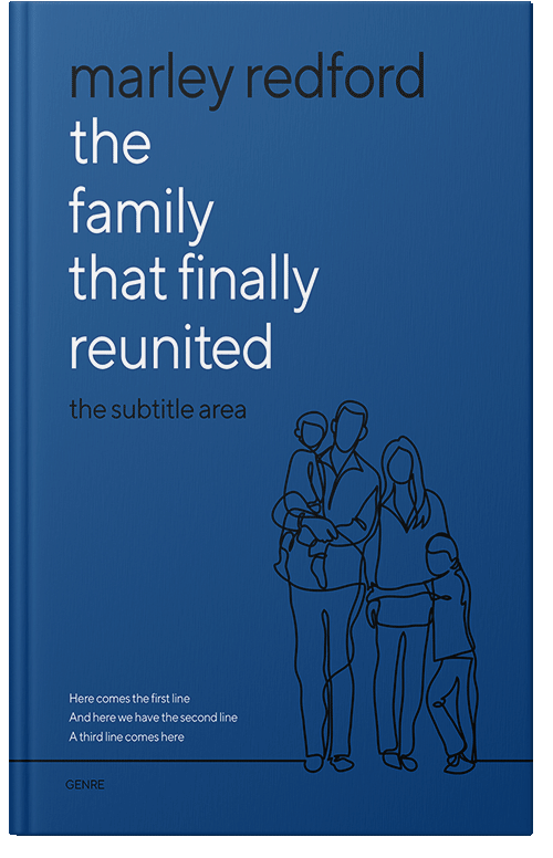 Front view of Premade Family & Parenting Book Cover - Venice Blue