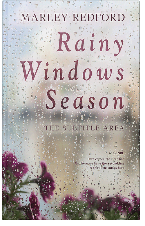 Front view of Premade Abstract Book Cover - Timberwolf