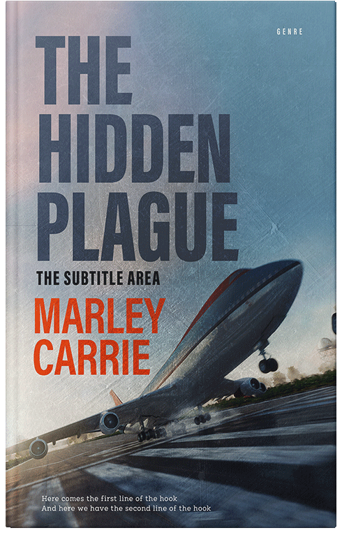 Front view of Premade Action & Adventure Book Cover - Shuttle Gray