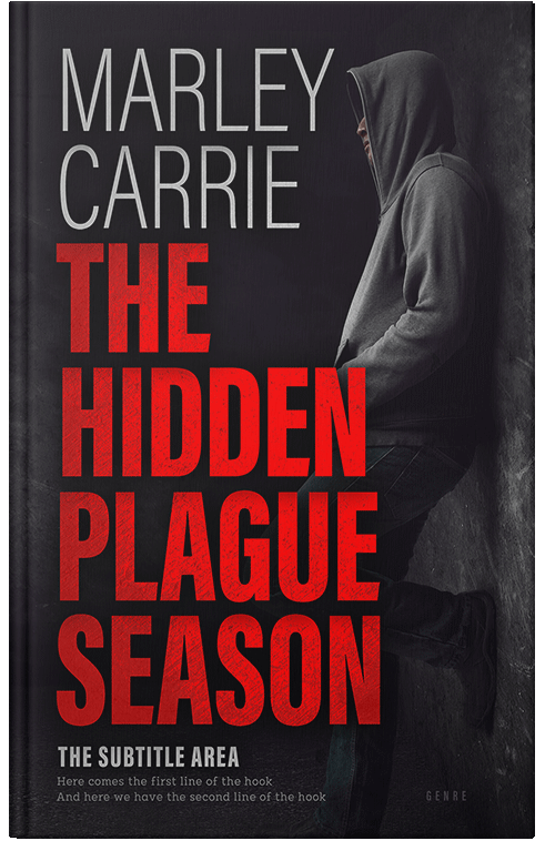 Front view of Premade Mystery & Thriller & Suspense Book Cover - Alizarin Crimson