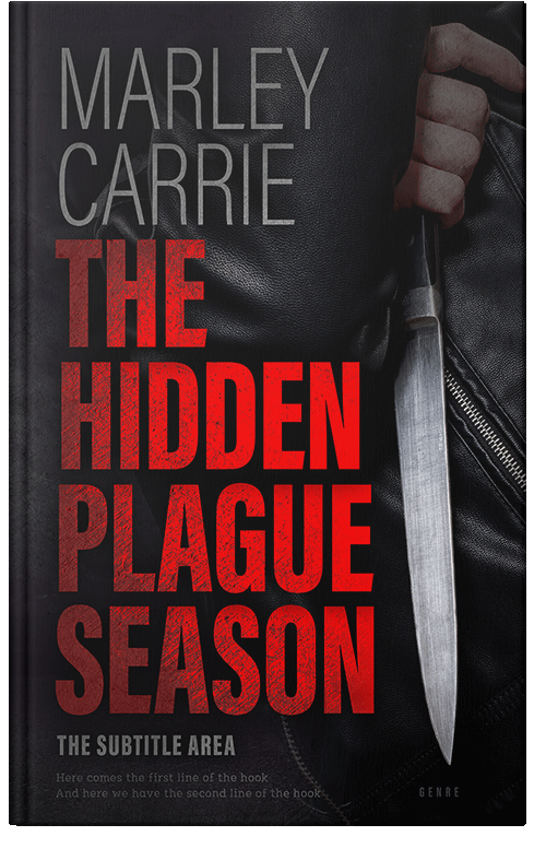Front view of Premade Mystery & Thriller & Suspense Book Cover - Persian Red