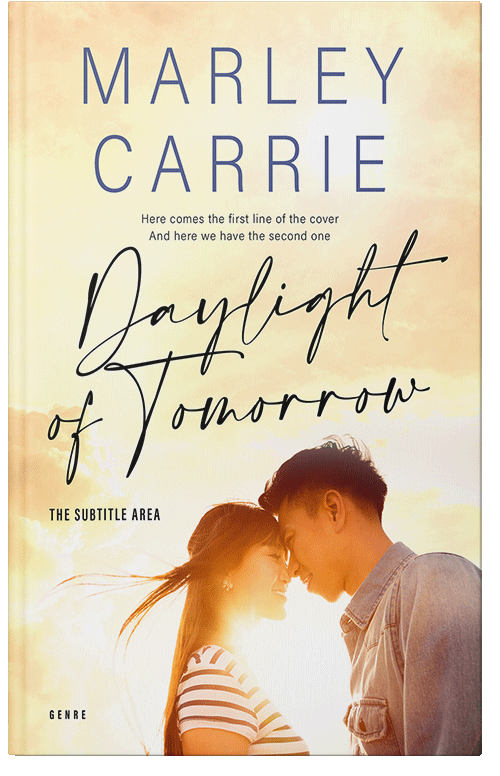 Front view of Premade Romance Book Cover - Citrine White