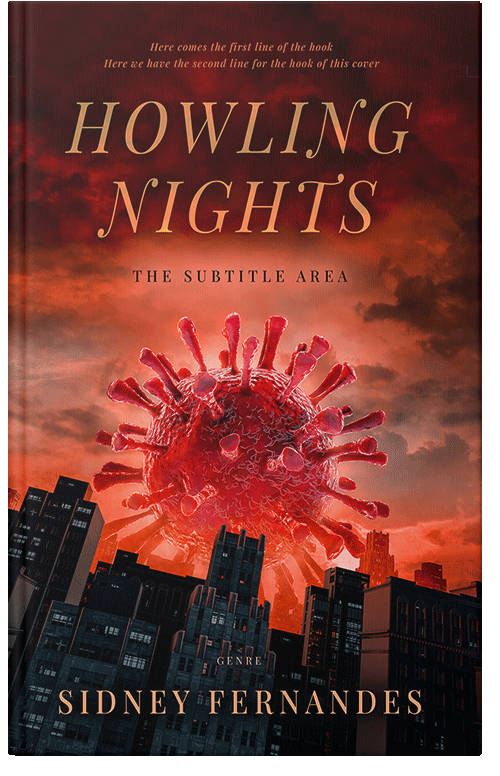 Front view of Premade Apocalyptica Book Cover - Flame Pea