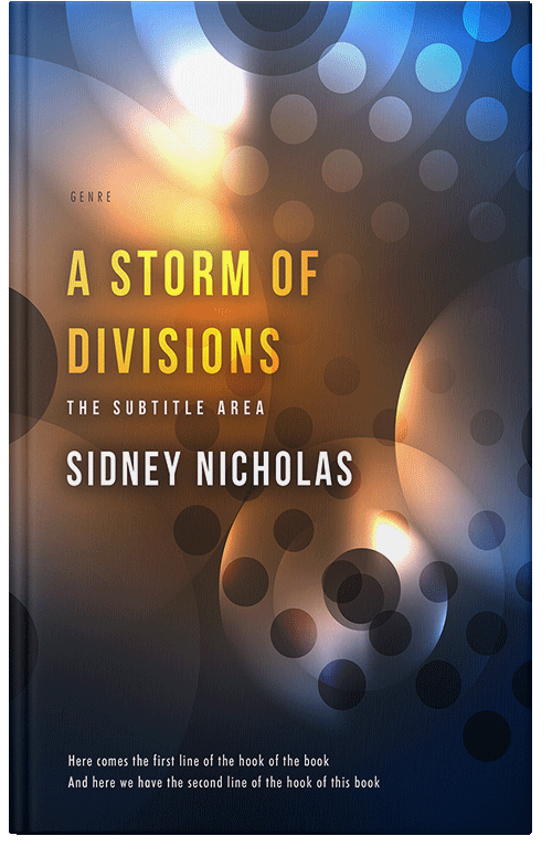 Front view of Premade Abstract Book Cover - Masala