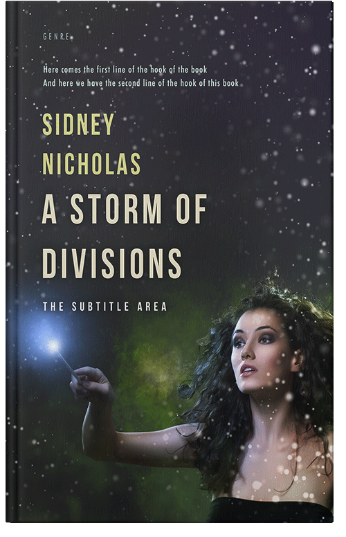 Front view of Premade Fantasy Book Cover - Shark