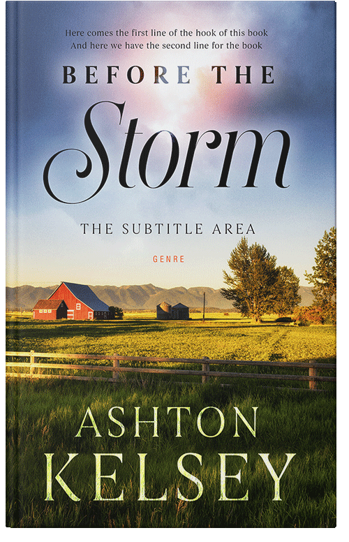 Front view of Premade Western Book Cover - Green Kelp