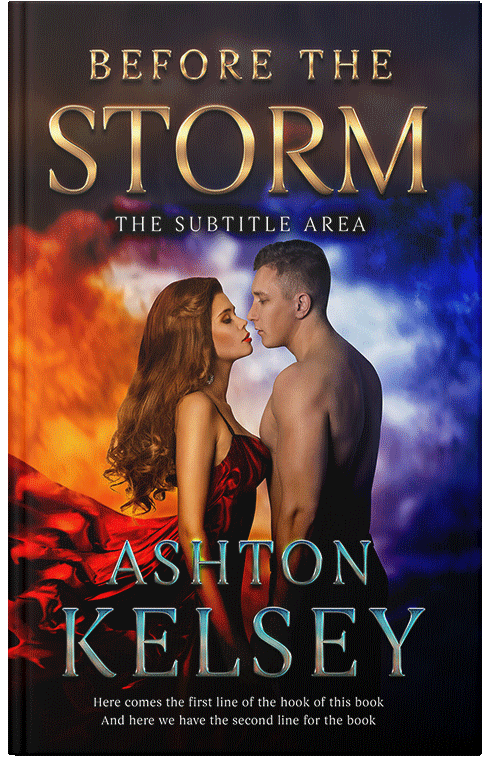 Front view of Premade Romance Book Cover - Raw Sienna