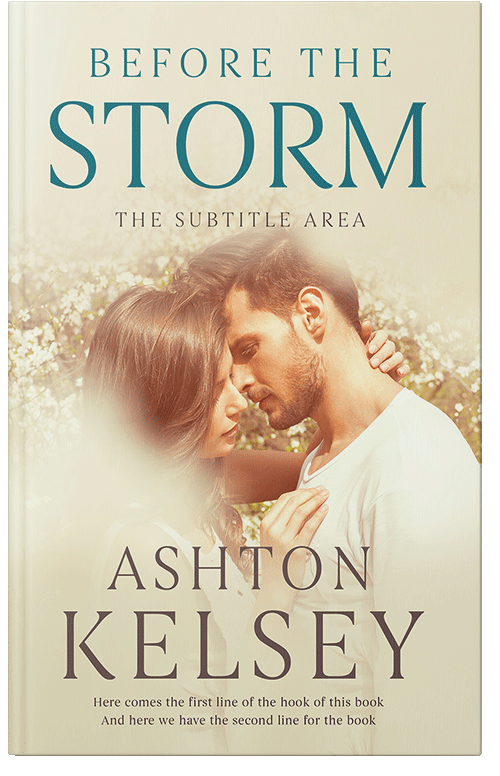 Front view of Premade Romance Book Cover - Parchment