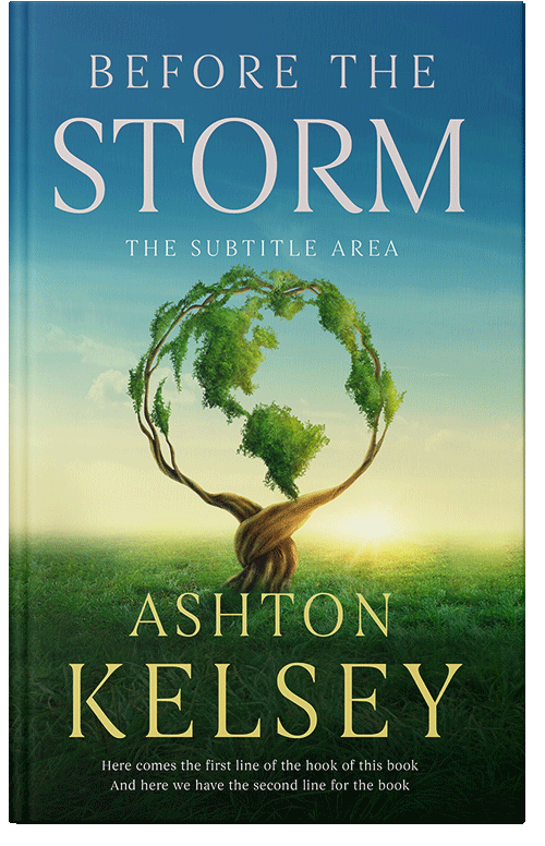 Front view of Premade Environment & Ecology Book Cover - Beryl Green