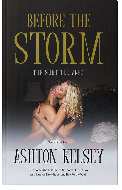 Front view of Premade Erotica Book Cover - Soft Amber