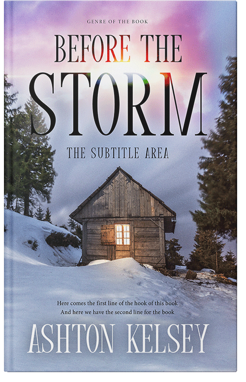 Front view of Premade Fantasy Book Cover - Gray Suit