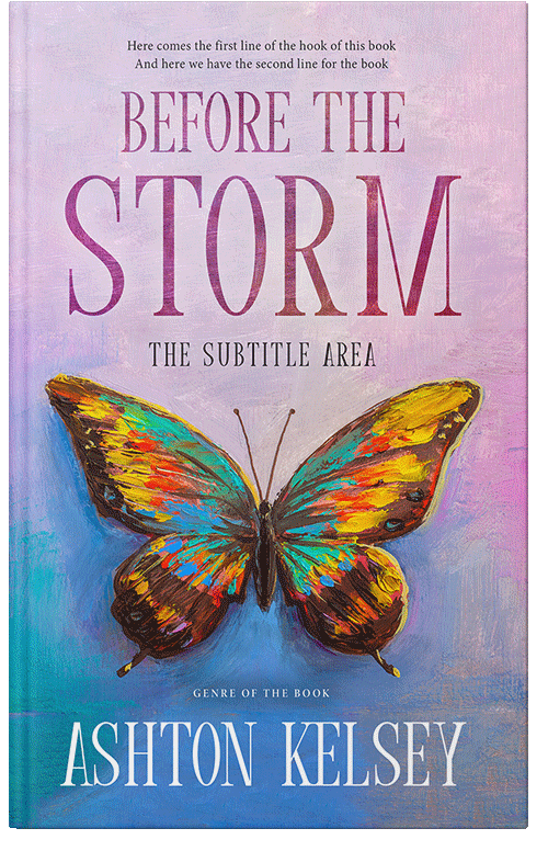 Front view of Premade Abstract Book Cover - Calypso