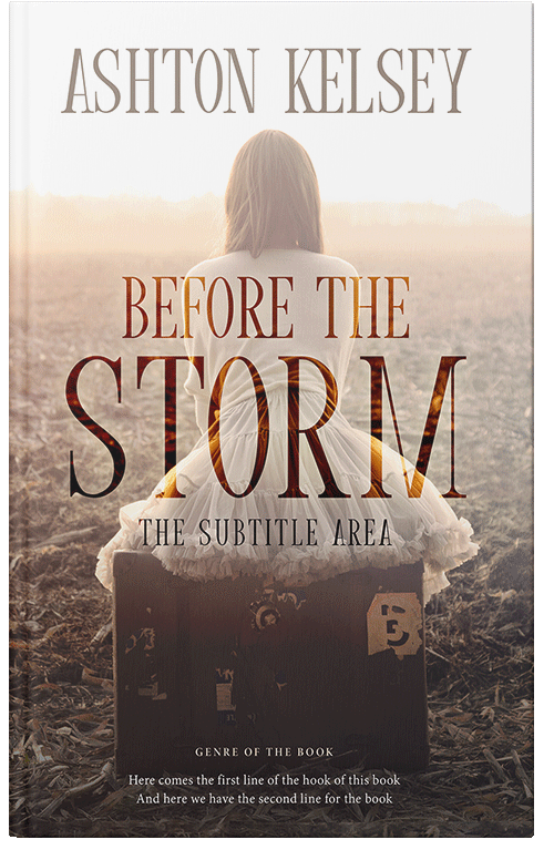 Front view of Premade Literary Fiction Book Cover - Vanilla