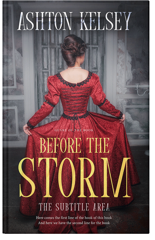 Front view of Premade Historical Book Cover - Woody Brown