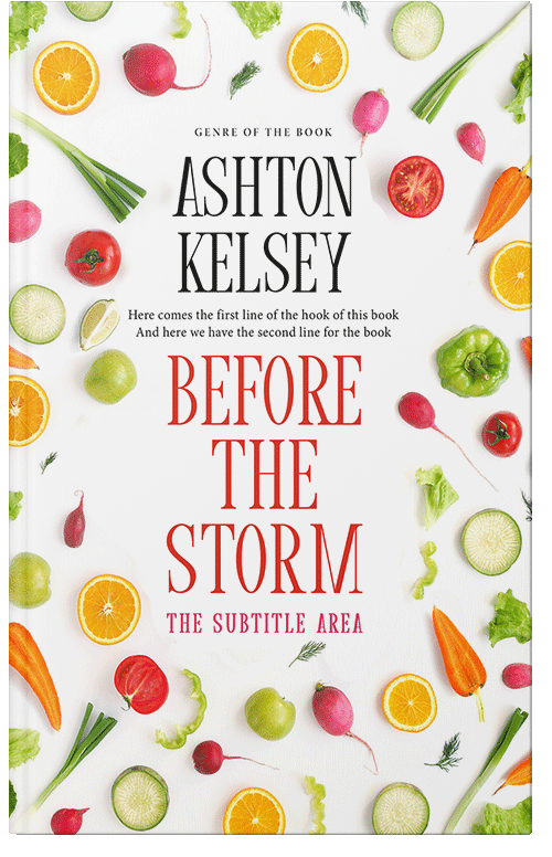 Front view of Premade Cookbooks & Food & Wine Book Cover - Dawn Pink