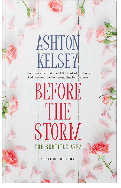 Front view of Premade Literary Fiction Book Cover - Hint Of Red