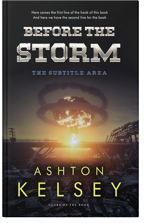 Front view of Premade Science Fiction Book Cover - Tan