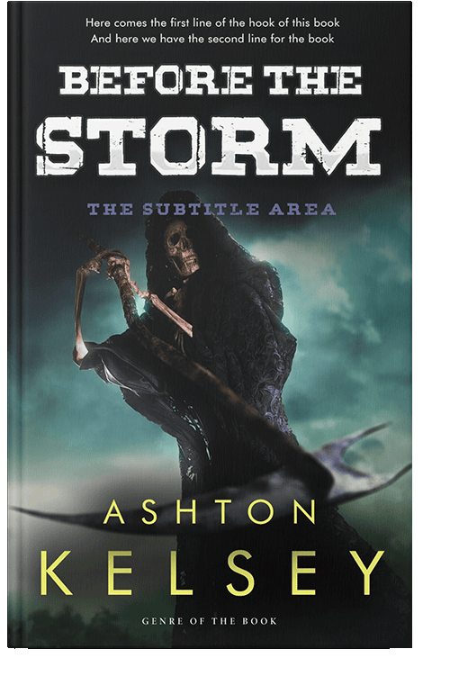 Front view of Shark #20650 - Premade Fantasy Book Cover