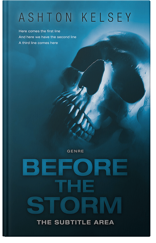 Front view of Premade Horror Book Cover - Blue Whale