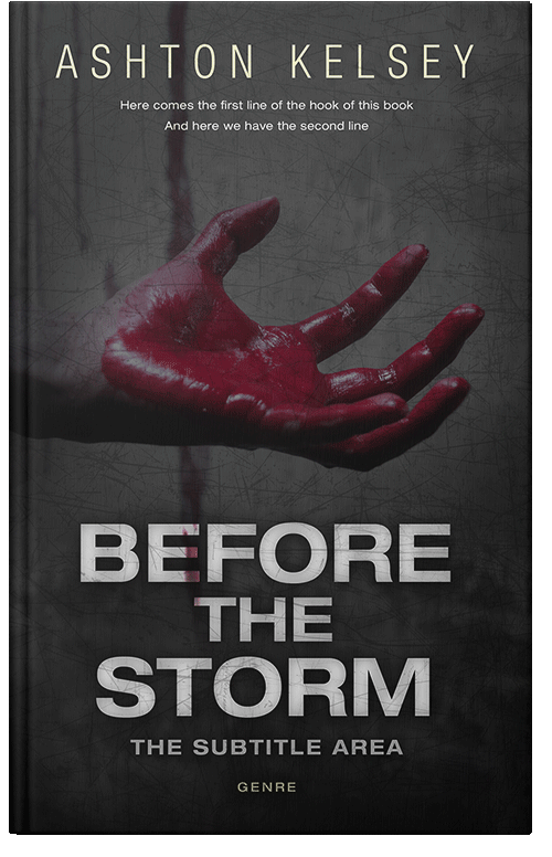 Front view of Premade Horror Book Cover - Thunder