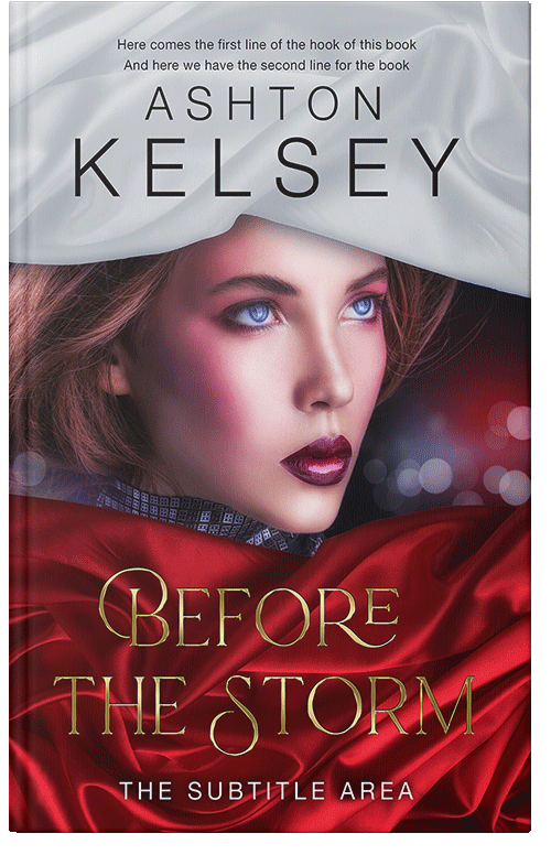 Front view of Premade Royal Romance Book Cover - Pale Slate