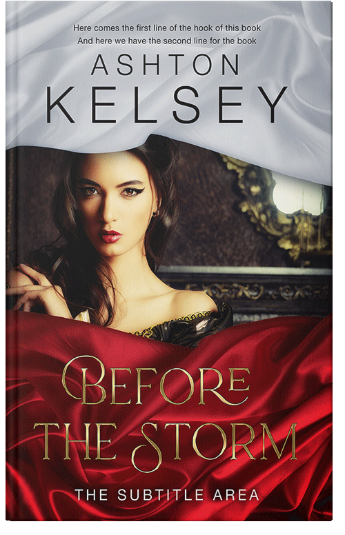 Front view of Premade Historical Book Cover - Persian Plum