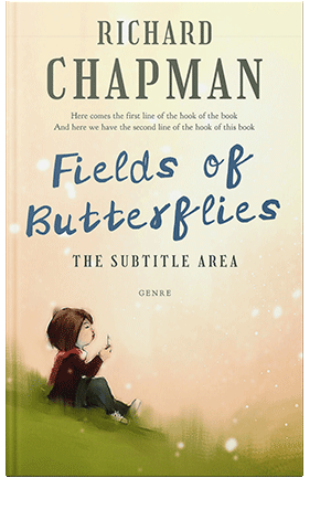 Pre Made Book Cover Citrine White