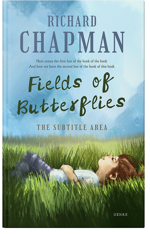 Front view of Premade Children's Book Cover - Aqua Island