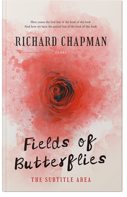 Front view of Premade Abstract Book Cover - Beauty Bush