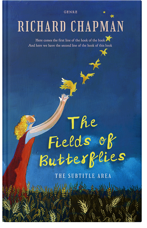 Front view of Premade Surreal Book Cover - Chathams Blue