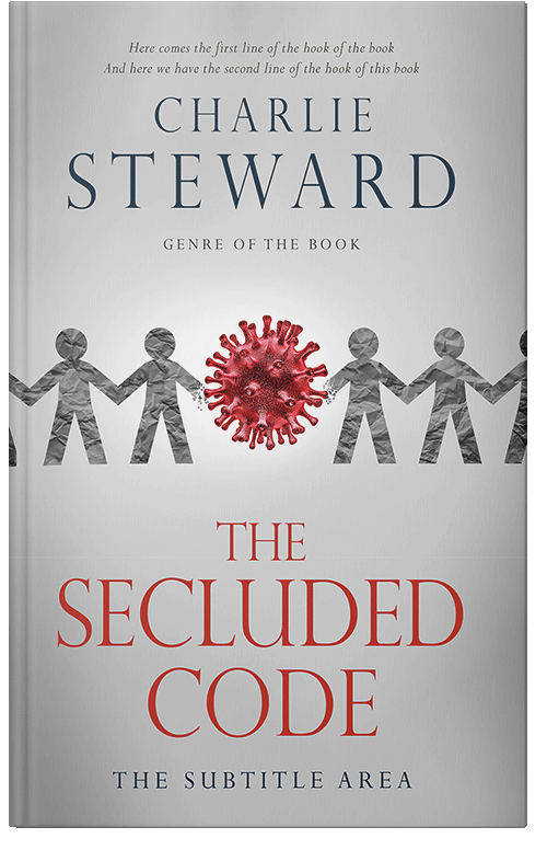 Front view of Premade Abstract Book Cover - Alto