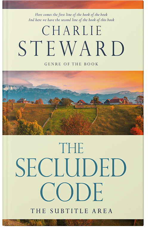 Front view of Premade Nature Book Cover - Gray Asparagus