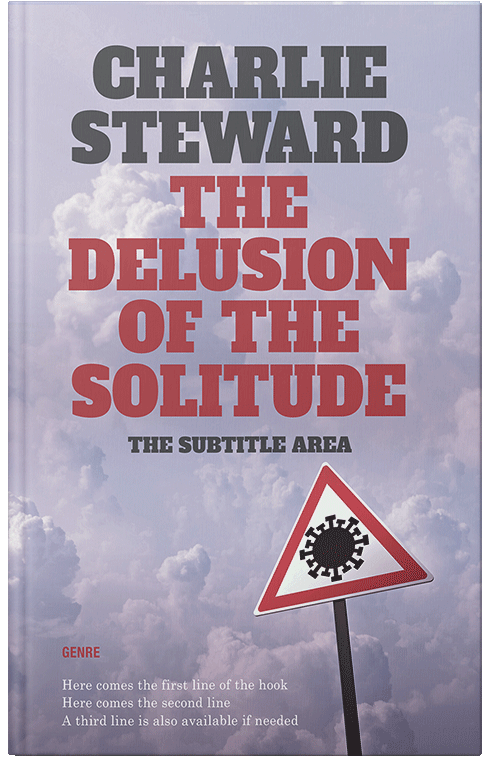 Front view of Premade Politics & Law & Society Book Cover - Gray Suit