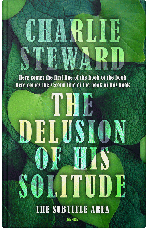 Front view of Premade Poetry Book Cover - Parsley